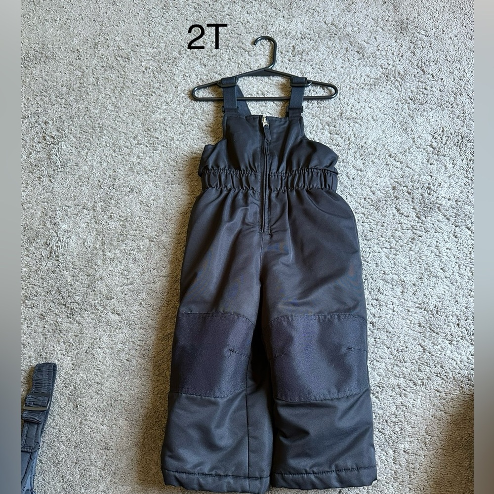 Kids Black Snow Bib